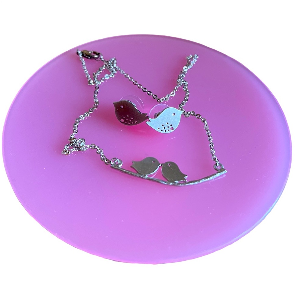 Y2K twee Bird earring and necklace